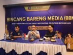 BBM Bank BI Bengkulu 1 Kepala Perwakilan Bank Indonesia (BI) Provinsi Bengkulu, Wahyu Yuwana Hidayat memberikan keterangan pers pada acara bincang bareng media (BBM) di salah satu mal di Kota Bengkulu, Selasa 9 Juni 2026.(Foto HB/Usmin)