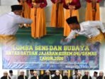 Dalam rangka mendukung pelestarian seni budaya bangsa, Korem 041 Gamas Bengkulu menggelar perlombaan seni dan budaya dengan peserta lingkup Korem 041 Gamas Bengkulu.(Foto/Ist)