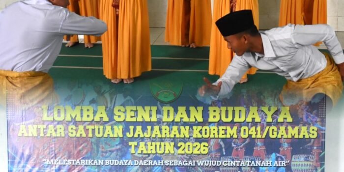 Dalam rangka mendukung pelestarian seni budaya bangsa, Korem 041 Gamas Bengkulu menggelar perlombaan seni dan budaya dengan peserta lingkup Korem 041 Gamas Bengkulu.(Foto/Ist)