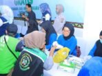 Polda Lampung menggelar bakti kesehatan (Bakes) melayani kesehatan sekitar 7.600 warga dan melaksanakan pelayanan khusus dalam rangka memperingati Hari Bhayarangkara ke-80 tahun 2026.(Foto/Ist)