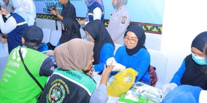 Polda Lampung menggelar bakti kesehatan (Bakes) melayani kesehatan sekitar 7.600 warga dan melaksanakan pelayanan khusus dalam rangka memperingati Hari Bhayarangkara ke-80 tahun 2026.(Foto/Ist)